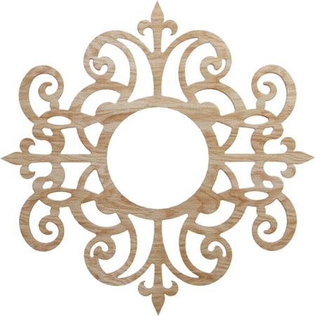 Dijon Wood Fretwork Pierced Ceiling Medallion, Red Oak, 26OD X 8 1/2ID X 1/4T